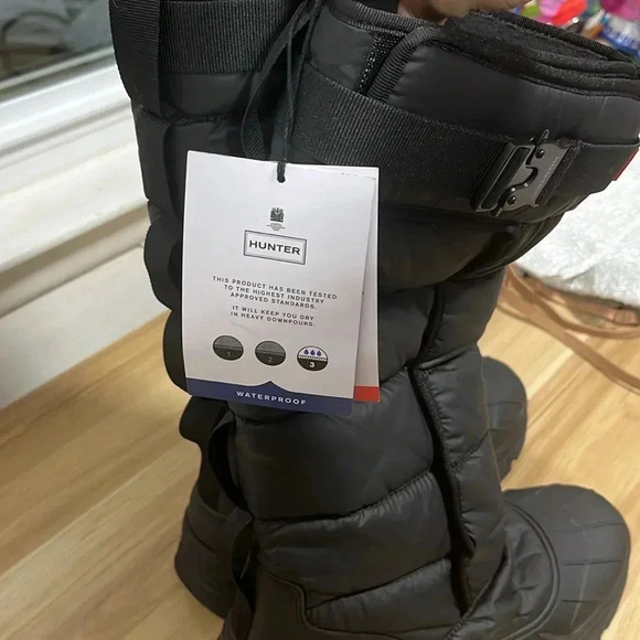 Hunter Black Intrepid Tall Winter & Rain Boots 8M - Picture 7 of 10